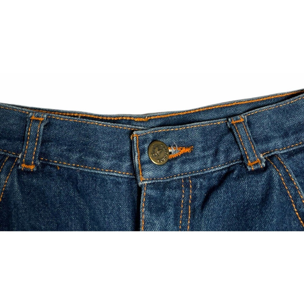 Womens PS GITANO Vintage Retro High-Waist Blue Denim Knee Length Jean Skirt 12 - Picture 3 of 7